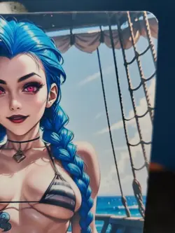 1/1 Only 1 Made Jinx Arcane Legends Pirate Girl Custom Waifu 2026 Card 5x3.5 - Image 3