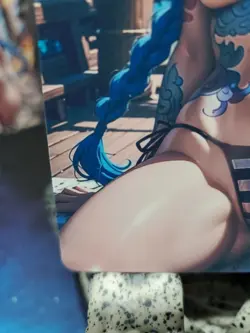 1/1 Only 1 Made Jinx Arcane Legends Pirate Girl Custom Waifu 2026 Card 5x3.5 - Image 5