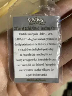 1999 Pokemon Special Edition 23 Karat Gold-Plated Trading Card #150 Mewtwo - Image 3