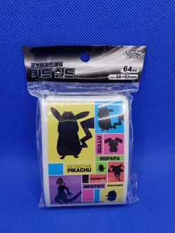 Korea Exclusive Detective Pikachu 64 Card Sleeves Pokemon Center Sealed NEW - Image 1