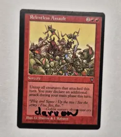 UNPLAYED SIGNED NM MTG Relentless Assault Visions Magic GEOF DARROW MATRIX EDH - Image 1
