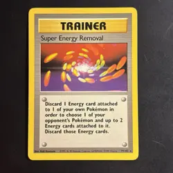 Pokemon Multiple Printer Hickey Super Energy Removal 79/102 Base Set WotC 1999 - Image 1
