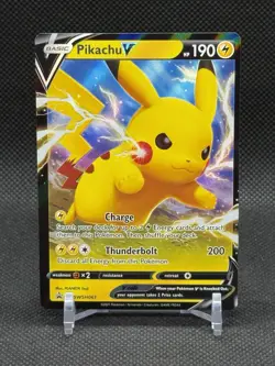 Pikachu V SWSH061 Black Star Promo Full Art Holo Pokemon Sword & Shield NM - Image 1