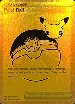 Poke Ball Gold Promo SWSH146 Pokemon TCG Celebrations Ultra Premium *SC702* - Image 1