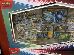 NEW-Pokemon TCG Prismatic Evolutions Lucario ex & Tyranitar ex Premium Box - Image 2