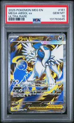 2025 POKEMON MEG EN-MEGA EVOLUTION ULTRA RARE #161 MEGA ABSOL EX PSA 10 - Image 1