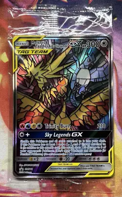 Moltres & Zapdos & Articuno GX SM210 - Black Star Promo - Hidden Fates - SEALED - Image 1