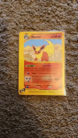 2003 Pokemon Flareon Skyridge NON Holo Rare 8/144 ~NM - Image 1