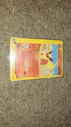 2003 Pokemon Flareon Skyridge NON Holo Rare 8/144 ~NM - Image 2