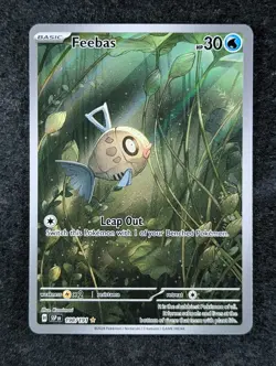 2024 Pokemon FEEBAS #198/191 Surging Sparks Illustration Rare Holo English - Image 1