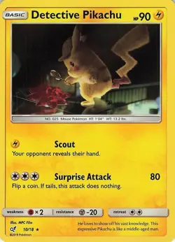 Pokemon Detective Pikachu FOIL Rare 2019 Movie Promo VF/NM 10/18 - Image 1