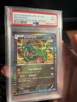 Pokemon Japanese Rayquaza Holo Dragon Selection 1st Ed. 011/020 PSA 9 MINT - Image 1