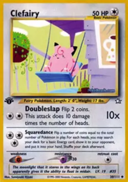 Moderately Played Clefairy - 30/111 - Uncommon - 1st Edition Pokemon Neo Genesis - Image 1