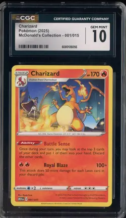 2025 Pokemon McDonald's Collection M24EN #001/015 Charizard CGC 10 GEM MINT - Image 1