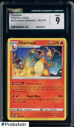 2025 Pokemon McDonald's Collection M24EN #001/015 Charizard CGC 9 MINT - Image 1
