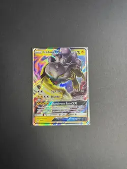 Pokemon Sun & Moon Black Star Promo SM121 Raikou GX Holo Card - Image 1