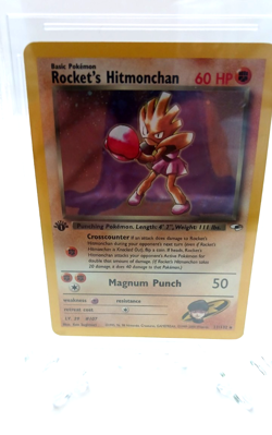2000 Pokemon Gym Heroes 1st Edition Rare Holo Rocket's Hitmonchan BGS 9.5 G Mint - Image 5