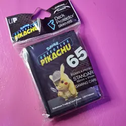 Pokemon Detective Pikachu Standard Deck Protector Sleeves Pikachu 65 Ct. - Image 1