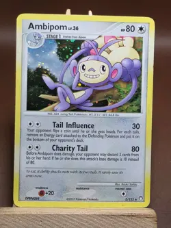 HP Pokemon Ambipom 3/123 Mysterious Treasures Rare Holo - Image 1