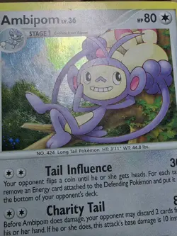 HP Pokemon Ambipom 3/123 Mysterious Treasures Rare Holo - Image 5
