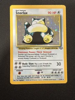 Pokemon TCG Snorlax Holo Rare Card 11/64 Jungle Unlimited LP/NM Condition - Image 1