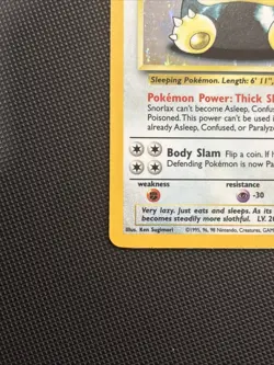 Pokemon TCG Snorlax Holo Rare Card 11/64 Jungle Unlimited LP/NM Condition - Image 2