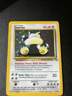 Pokemon TCG Snorlax Holo Rare Card 11/64 Jungle Unlimited LP/NM Condition - Image 1