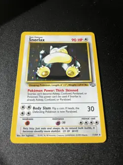 Pokemon TCG Snorlax Holo Rare Card 11/64 Jungle Unlimited LP/NM Condition - Image 2