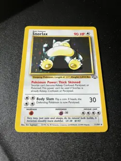Pokemon TCG Snorlax Holo Rare Card 11/64 Jungle Unlimited LP/NM Condition - Image 3