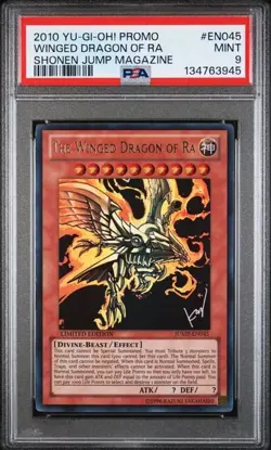 2010 Yu-Gi-Oh! The Winged Dragon of Ra JUMP-EN045 Ultra Rare PSA 9 - Image 1