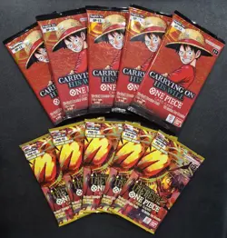 One Piece OP-13 (5x) & PRB-02 (5x) English Sealed Booster Packs - Image 1