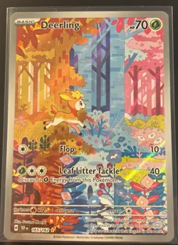 Pokemon TCG Deerling 165/162 Temporal Forces Illustration Rare Card NM Condition - Image 1