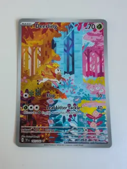 Pokemon TCG Deerling 165/162 Temporal Forces Illustration Rare Card NM Condition - Image 1