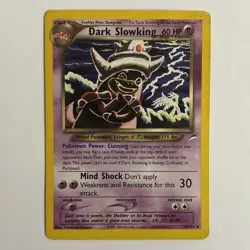 Pokemon TCG Dark Slowking Neo Destiny Card 20/105 Unlimited Regular Rare MP Card - Image 1