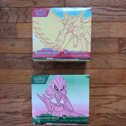 Paradox Rift Pokemon Center Elite Trainer Box ETB Pair Set Of 2 Sealed - 1 Dent - Image 1