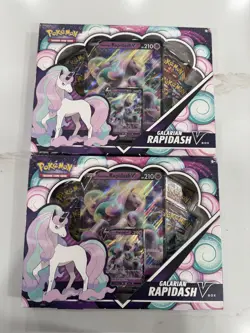 (2) Pokemon Galarian Rapidash V Box Samlekort - SEALED 29080873 820650808739 - Image 1