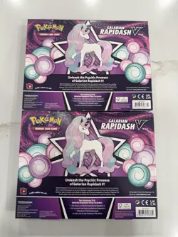 (2) Pokemon Galarian Rapidash V Box Samlekort - SEALED 29080873 820650808739 - Image 2