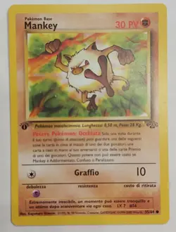 Mankey Jungle Set 55/64 1st Edition Italian Common Pokemon TCG NM/Mint - Image 1