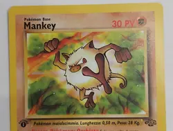 Mankey Jungle Set 55/64 1st Edition Italian Common Pokemon TCG NM/Mint - Image 3