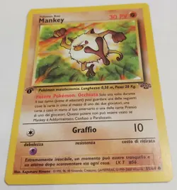 Mankey Jungle Set 55/64 1st Edition Italian Common Pokemon TCG NM/Mint - Image 5