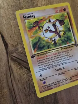 Mankey 1st Edition NEAR MINT - 55/64 Jungle Set - Pokemon TCG 1999 WOTC Vintage - Image 3