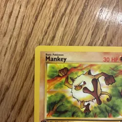 1st Edition Pokemon TCG #56 Mankey Jungle Set Regular Common 55/64 NM - Image 2