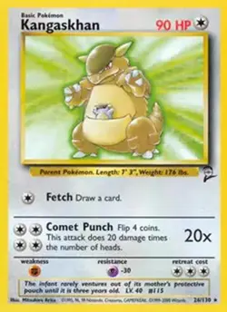 Kangaskhan - 26/130 - Pokemon Base Set 2 Rare Card WOTC HP - Image 1