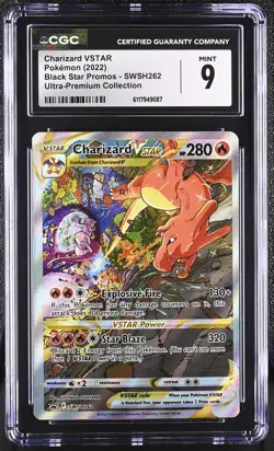 CGC 9 Charizard VSTAR Black Star Promo SWSH262 UPC Pokemon Card - Image 1