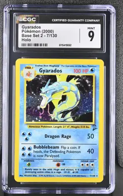 CGC 9 MINT Gyarados 2000 Base Set 2 7/130 Holo Pokemon Card - Image 1