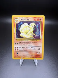 Pokemon TCG Ninetails Holo Rare Card 12/102 Base Set Unlimited 1999 WOTC - Image 1