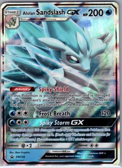 Alolan Sandslash GX SM236 SM Promos - Pokemon Card - NM - Image 1