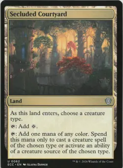 Secluded Courtyard U Commander: Lorwyn Eclipsed 62 NM MTG - Image 1