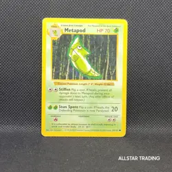 Shadowless - Metapod 054/102 Pokemon Base Set - Pokemon WOTC 1999 Base Set - Image 2