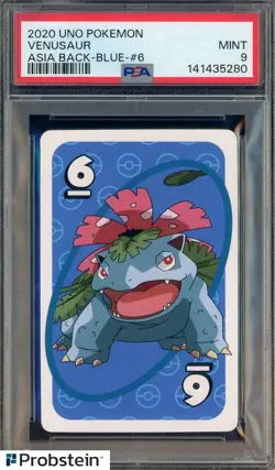 2020 Uno Pokemon Asia Back Blue-#6 Venusaur PSA 9 MINT - Image 1